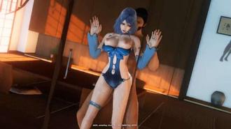  【3D同人】斗罗大陆高冷女神水冰儿第2弹！湿身淫叫爆乳任你揉 动漫骚穴高潮喷汁 